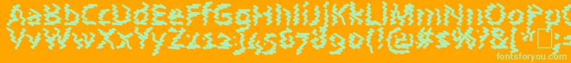 AstralWave Font – Green Fonts on Orange Background