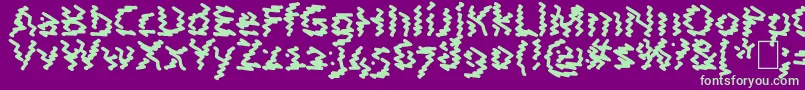フォントAstralWave – 紫の背景に緑のフォント