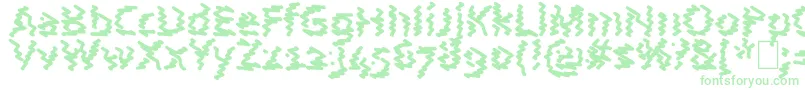 Шрифт AstralWave – зелёные шрифты на белом фоне