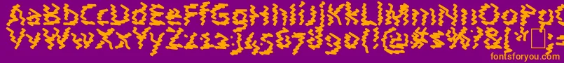 AstralWave Font – Orange Fonts on Purple Background