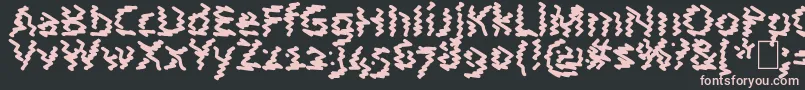 AstralWave-fontti – vaaleanpunaiset fontit mustalla taustalla