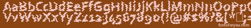 AstralWave-fontti – vaaleanpunaiset fontit ruskealla taustalla