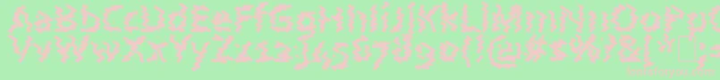 Шрифт AstralWave – розовые шрифты на зелёном фоне