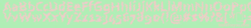 AstralWave Font – Pink Fonts on Green Background