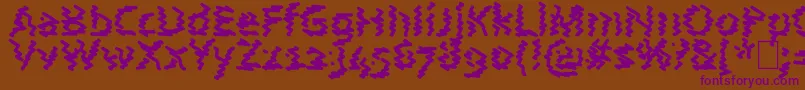 AstralWave-fontti – violetit fontit ruskealla taustalla