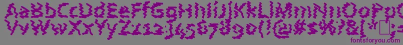Шрифт AstralWave – фиолетовые шрифты на сером фоне