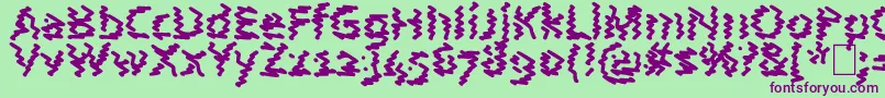 Czcionka AstralWave – fioletowe czcionki na zielonym tle