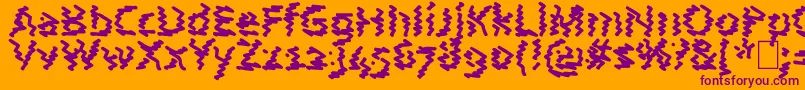 Czcionka AstralWave – fioletowe czcionki na pomarańczowym tle