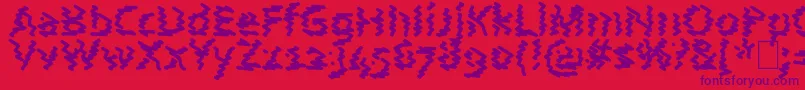 AstralWave-fontti – violetit fontit punaisella taustalla