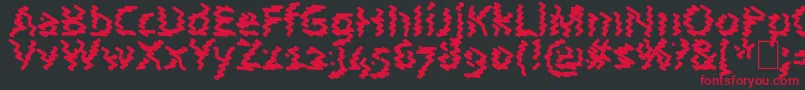 フォントAstralWave – 黒い背景に赤い文字