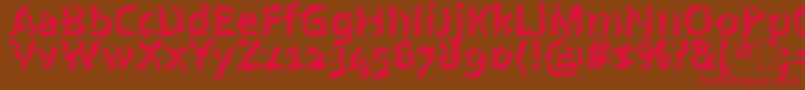 Czcionka AstralWave – czerwone czcionki na brązowym tle