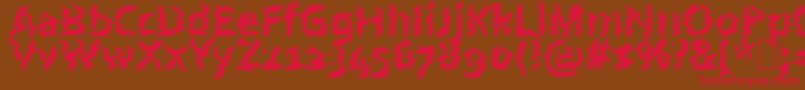 AstralWave Font – Red Fonts on Brown Background