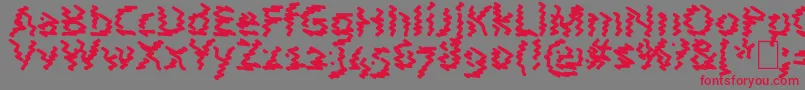 AstralWave-Schriftart – Rote Schriften auf grauem Hintergrund