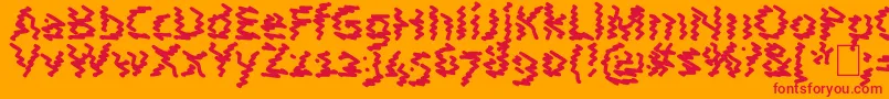 AstralWave Font – Red Fonts on Orange Background