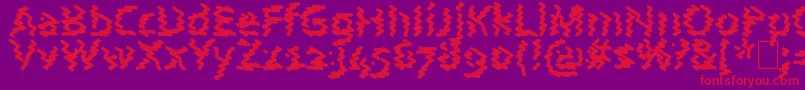 AstralWave-Schriftart – Rote Schriften auf violettem Hintergrund