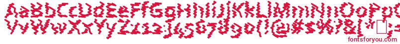 フォントAstralWave – 白い背景に赤い文字