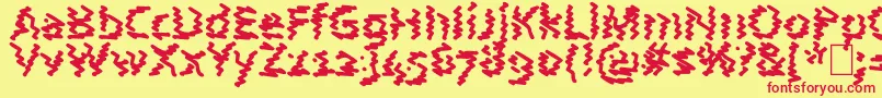 AstralWave Font – Red Fonts on Yellow Background
