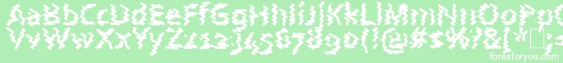 Шрифт AstralWave – белые шрифты на зелёном фоне