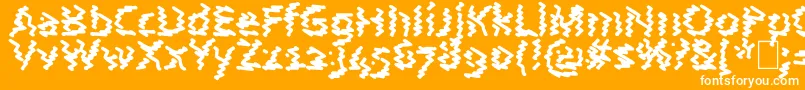Czcionka AstralWave – białe czcionki na pomarańczowym tle