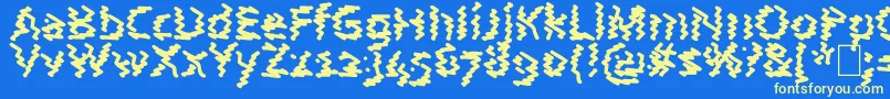 AstralWave-fontti – keltaiset fontit sinisellä taustalla