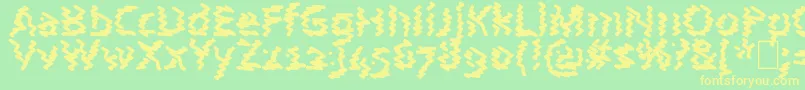 Czcionka AstralWave – żółte czcionki na zielonym tle