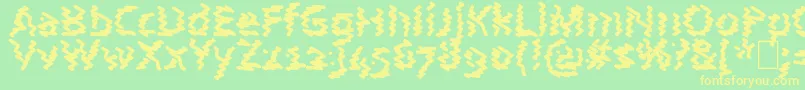AstralWave Font – Yellow Fonts on Green Background