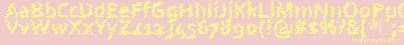 AstralWave-fontti – keltaiset fontit vaaleanpunaisella taustalla