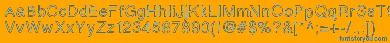 Simplychalky Font – Blue Fonts on Orange Background