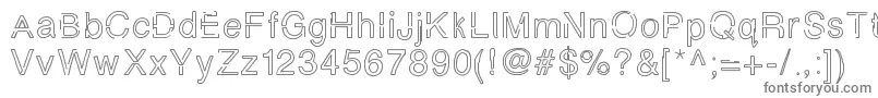 Simplychalky-fontti – harmaat kirjasimet valkoisella taustalla