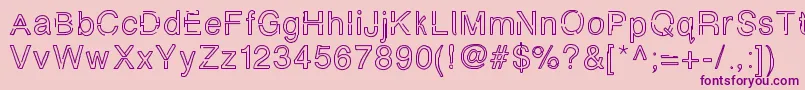 Fonte Simplychalky – fontes roxas em um fundo rosa