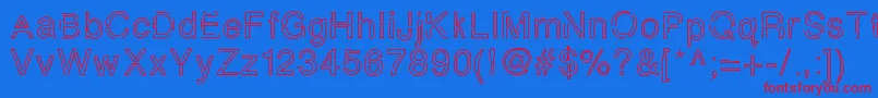 Simplychalky Font – Red Fonts on Blue Background