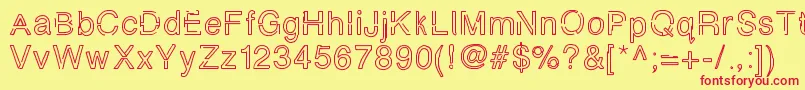 Simplychalky Font – Red Fonts on Yellow Background