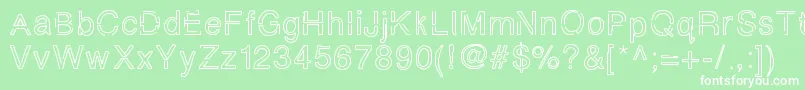 Fonte Simplychalky – fontes brancas em um fundo verde