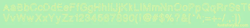 Simplychalky Font – Yellow Fonts on Green Background