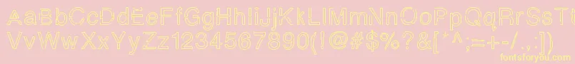 Simplychalky-Schriftart – Gelbe Schriften auf rosa Hintergrund