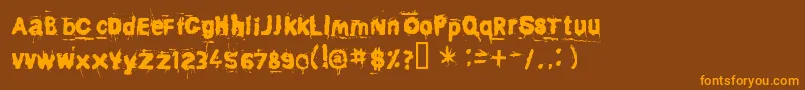 Więcej informacji o czcionce Awaken ffy Czcionka Awaken ffy – pomarańczowe czcionki na brązowym tle