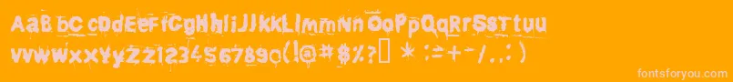 Шрифт Awaken ffy – розовые шрифты на оранжевом фоне