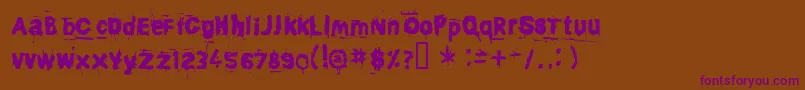 Awaken ffy Font – Purple Fonts on Brown Background