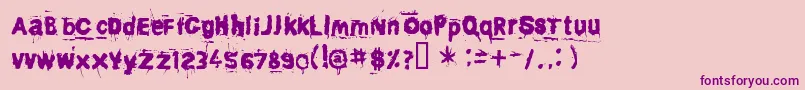 Awaken ffy Font – Purple Fonts on Pink Background