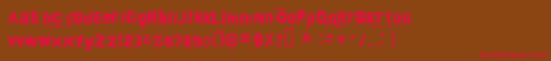 Awaken ffy Font – Red Fonts on Brown Background