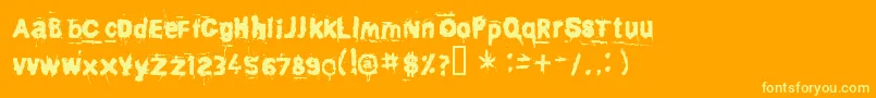 Awaken ffy-fontti – keltaiset fontit oranssilla taustalla