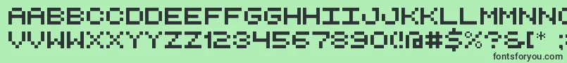 RetroComputerDemo Font – Black Fonts on Green Background
