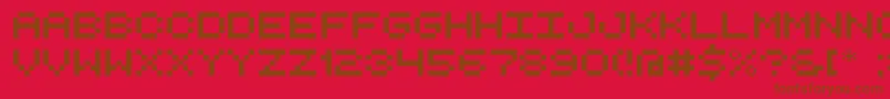 RetroComputerDemo Font – Brown Fonts on Red Background
