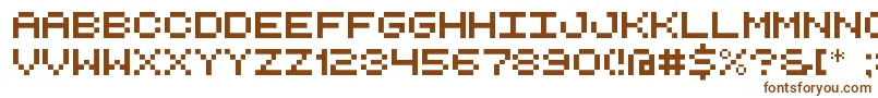 RetroComputerDemo Font – Brown Fonts on White Background