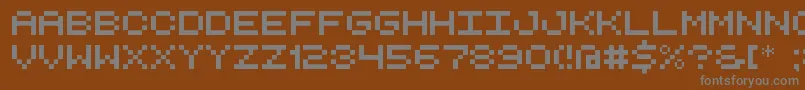 RetroComputerDemo Font – Gray Fonts on Brown Background