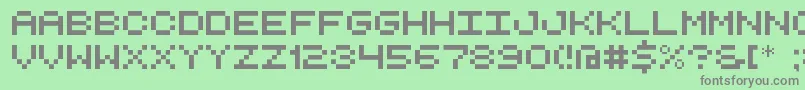 RetroComputerDemo Font – Gray Fonts on Green Background