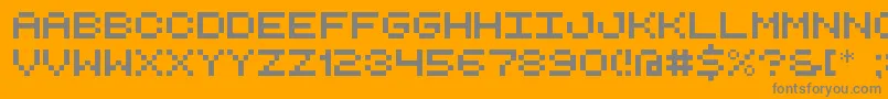 RetroComputerDemo Font – Gray Fonts on Orange Background