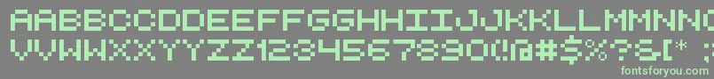 RetroComputerDemo Font – Green Fonts on Gray Background