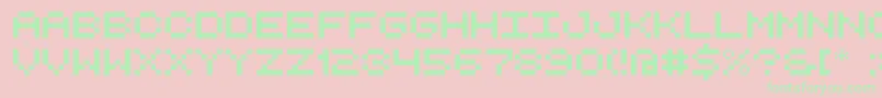 RetroComputerDemo Font – Green Fonts on Pink Background