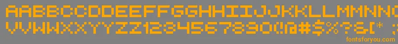 RetroComputerDemo Font – Orange Fonts on Gray Background